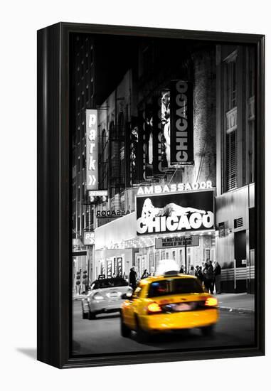 Advertising - Chicago the musical - Yellow Taxi Cabs - Times square - Manhattan - New York City - U-Philippe Hugonnard-Framed Premier Image Canvas