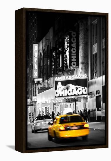 Advertising - Chicago the musical - Yellow Taxi Cabs - Times square - Manhattan - New York City - U-Philippe Hugonnard-Framed Premier Image Canvas