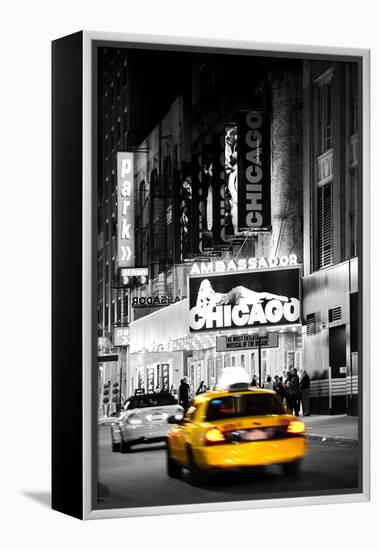 Advertising - Chicago the musical - Yellow Taxi Cabs - Times square - Manhattan - New York City - U-Philippe Hugonnard-Framed Premier Image Canvas