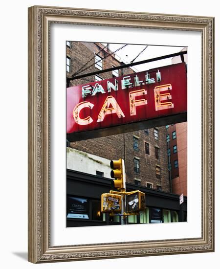 Advertising - Fanelli Cafe - Soho - Mahnattan - New York - United States-Philippe Hugonnard-Framed Photographic Print