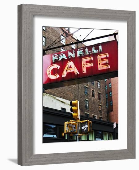 Advertising - Fanelli Cafe - Soho - Mahnattan - New York - United States-Philippe Hugonnard-Framed Photographic Print