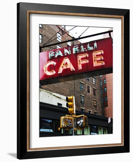 Advertising - Fanelli Cafe - Soho - Mahnattan - New York - United States-Philippe Hugonnard-Framed Photographic Print