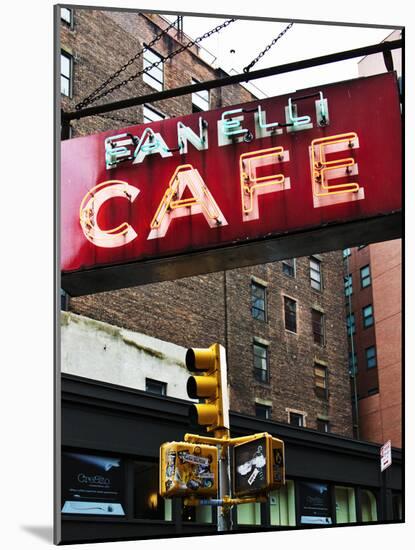 Advertising - Fanelli Cafe - Soho - Mahnattan - New York - United States-Philippe Hugonnard-Mounted Photographic Print