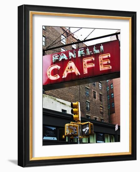 Advertising - Fanelli Cafe - Soho - Mahnattan - New York - United States-Philippe Hugonnard-Framed Photographic Print