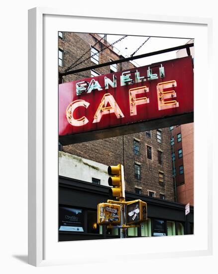 Advertising - Fanelli Cafe - Soho - Mahnattan - New York - United States-Philippe Hugonnard-Framed Photographic Print