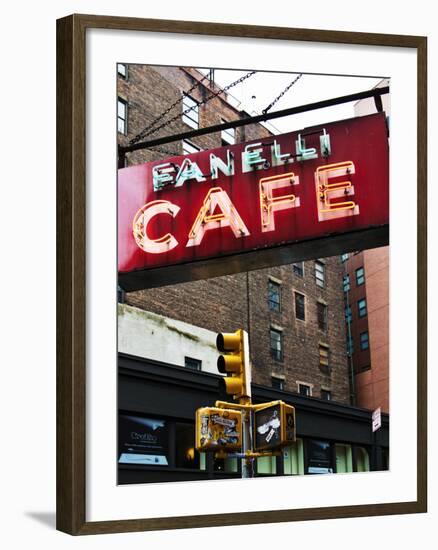 Advertising - Fanelli Cafe - Soho - Mahnattan - New York - United States-Philippe Hugonnard-Framed Photographic Print