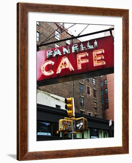 Advertising - Fanelli Cafe - Soho - Mahnattan - New York - United States-Philippe Hugonnard-Framed Photographic Print