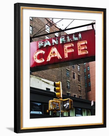 Advertising - Fanelli Cafe - Soho - Mahnattan - New York - United States-Philippe Hugonnard-Framed Photographic Print