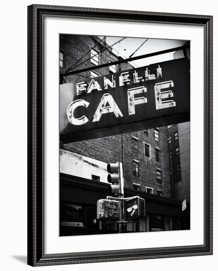Advertising - Fanelli Cafe - Soho - Mahnattan - New York - United States-Philippe Hugonnard-Framed Photographic Print