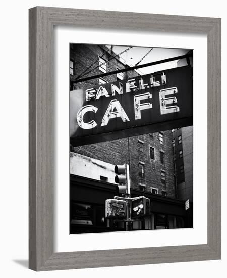 Advertising - Fanelli Cafe - Soho - Mahnattan - New York - United States-Philippe Hugonnard-Framed Photographic Print