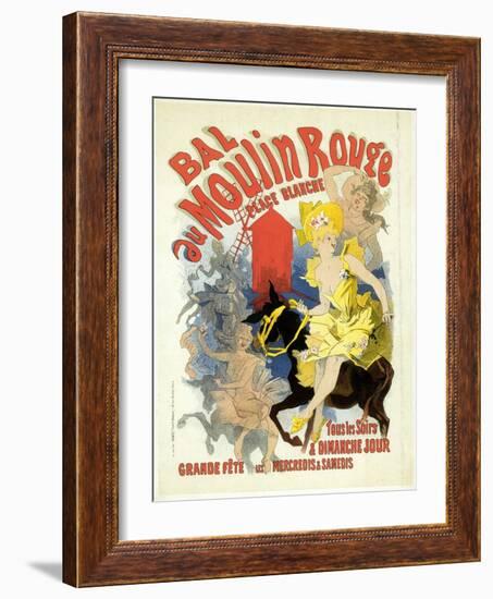 Advertising Lithograph, Le Bal Dumoulin Rouge-Jules Chéret-Framed Giclee Print