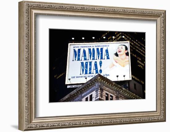 Advertising - Mamma Mia - Times square - Manhattan - New York City - United States-Philippe Hugonnard-Framed Photographic Print