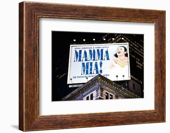 Advertising - Mamma Mia - Times square - Manhattan - New York City - United States-Philippe Hugonnard-Framed Photographic Print