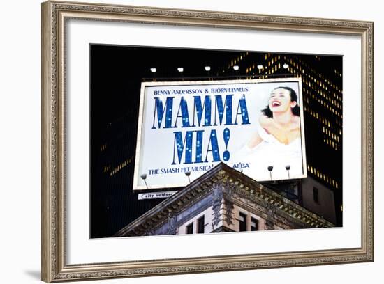 Advertising - Mamma Mia - Times square - Manhattan - New York City - United States-Philippe Hugonnard-Framed Photographic Print