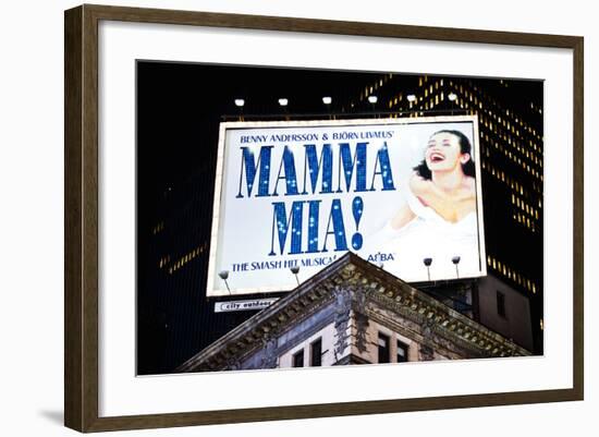 Advertising - Mamma Mia - Times square - Manhattan - New York City - United States-Philippe Hugonnard-Framed Photographic Print