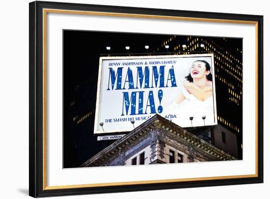 Advertising - Mamma Mia - Times square - Manhattan - New York City - United States-Philippe Hugonnard-Framed Photographic Print