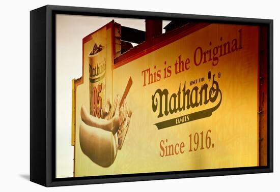 Advertising - Nathan's - Coney Island - United States-Philippe Hugonnard-Framed Premier Image Canvas