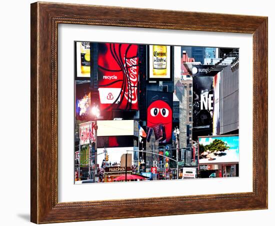 Advertising on Times Square, Manhattan, New York City, United States-Philippe Hugonnard-Framed Premium Photographic Print