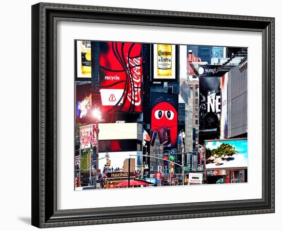 Advertising on Times Square, Manhattan, New York City, United States-Philippe Hugonnard-Framed Premium Photographic Print