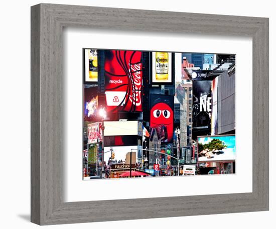 Advertising on Times Square, Manhattan, New York City, United States-Philippe Hugonnard-Framed Photographic Print