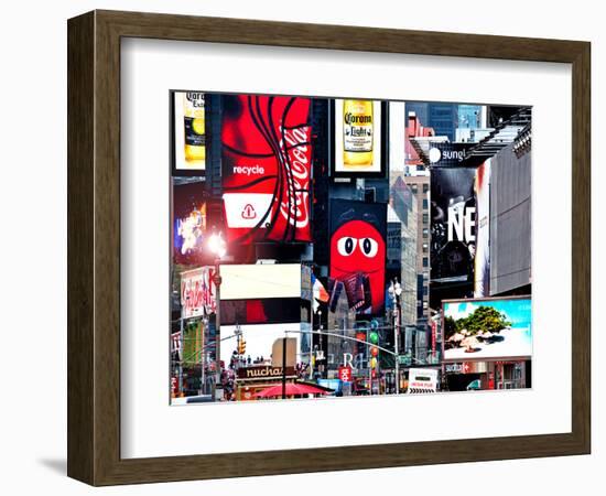 Advertising on Times Square, Manhattan, New York City, United States-Philippe Hugonnard-Framed Photographic Print