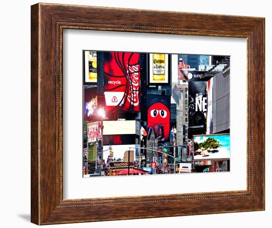 Advertising on Times Square, Manhattan, New York City, United States-Philippe Hugonnard-Framed Photographic Print