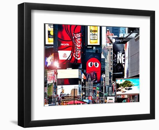 Advertising on Times Square, Manhattan, New York City, United States-Philippe Hugonnard-Framed Photographic Print