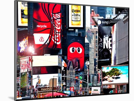 Advertising on Times Square, Manhattan, New York City, United States-Philippe Hugonnard-Mounted Photographic Print