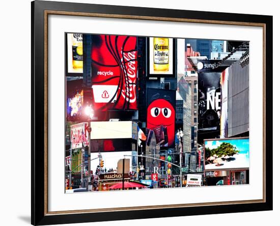 Advertising on Times Square, Manhattan, New York City, United States-Philippe Hugonnard-Framed Photographic Print