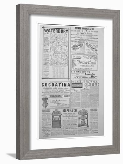 Advertising Page from the Yuletide, Christmas Annual, 1887-null-Framed Giclee Print