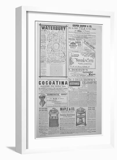 Advertising Page from the Yuletide, Christmas Annual, 1887-null-Framed Giclee Print