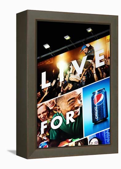 Advertising - Pepsi - Times square - Manhattan - New York City - United States-Philippe Hugonnard-Framed Premier Image Canvas