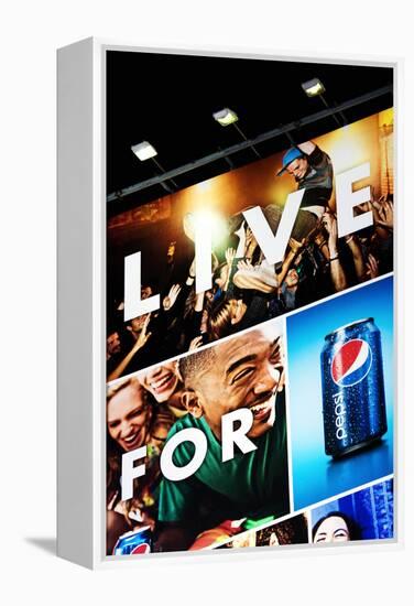 Advertising - Pepsi - Times square - Manhattan - New York City - United States-Philippe Hugonnard-Framed Premier Image Canvas
