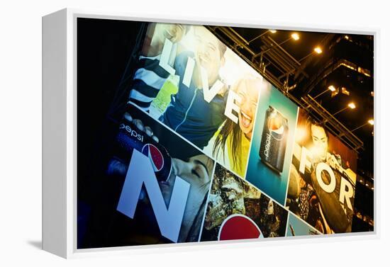 Advertising - Pepsi - Times square - Manhattan - New York City - United States-Philippe Hugonnard-Framed Premier Image Canvas