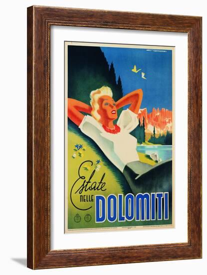 Advertising Poster "Estate Nelle Dolomiti"-null-Framed Giclee Print