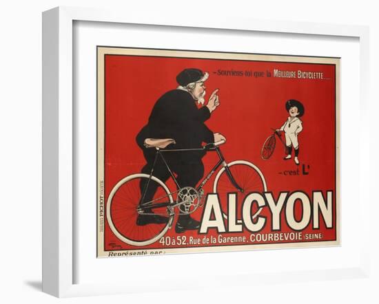 Advertising Poster for Alcyon Bicycles-null-Framed Giclee Print