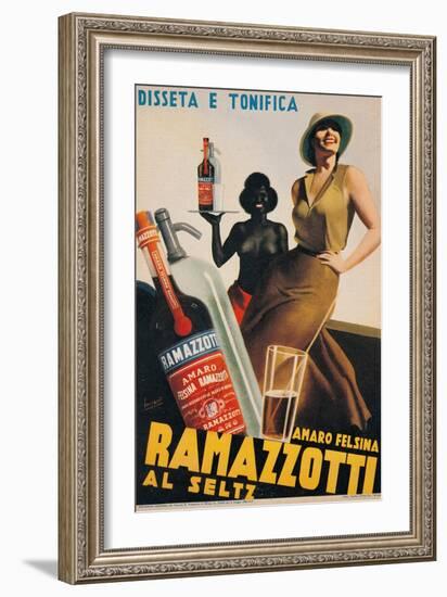 Advertising Poster for "Amaro Felsina Ramazzotti"-null-Framed Giclee Print