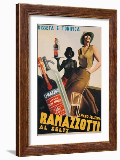 Advertising Poster for "Amaro Felsina Ramazzotti"-null-Framed Giclee Print