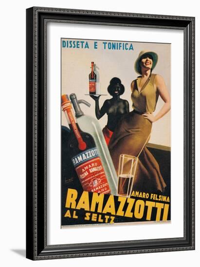 Advertising Poster for "Amaro Felsina Ramazzotti"-null-Framed Giclee Print