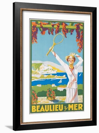 Advertising Poster for Beaulieu-Sur-Mer, C.1925-null-Framed Giclee Print