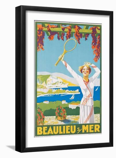 Advertising Poster for Beaulieu-Sur-Mer, C.1925-null-Framed Giclee Print