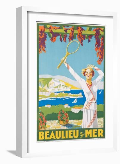 Advertising Poster for Beaulieu-Sur-Mer, C.1925-null-Framed Giclee Print