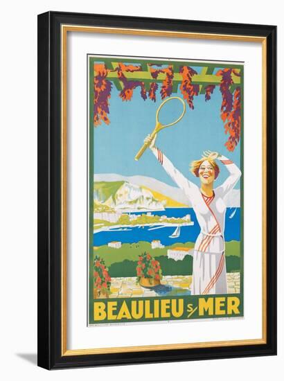 Advertising Poster for Beaulieu-Sur-Mer, C.1925-null-Framed Giclee Print