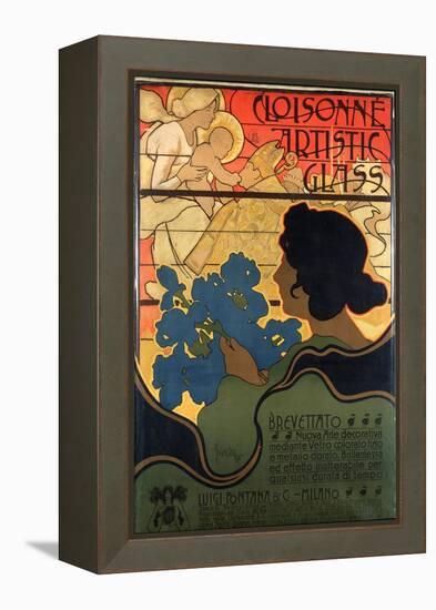 Advertising Poster for Cloisonne Glass, with a Nativity Scene, 1899-Adolfo Hohenstein-Framed Premier Image Canvas