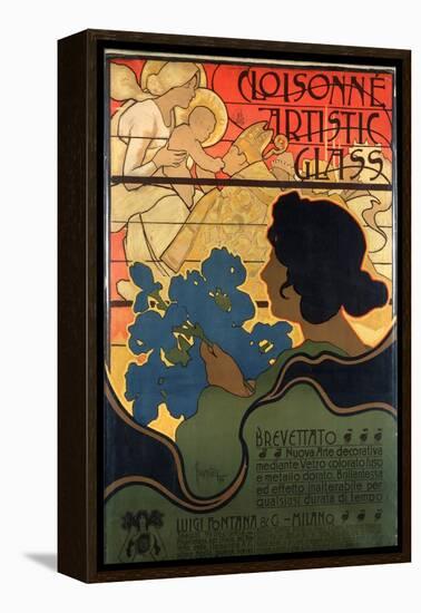 Advertising Poster for Cloisonne Glass, with a Nativity Scene, 1899-Adolfo Hohenstein-Framed Premier Image Canvas