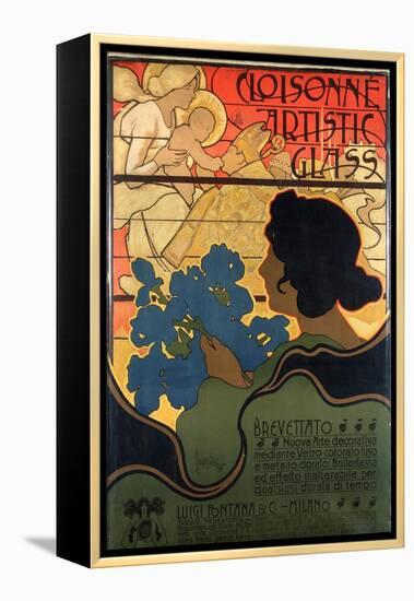 Advertising Poster for Cloisonne Glass, with a Nativity Scene, 1899-Adolfo Hohenstein-Framed Premier Image Canvas