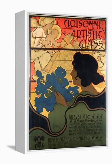 Advertising Poster for Cloisonne Glass, with a Nativity Scene, 1899-Adolfo Hohenstein-Framed Premier Image Canvas
