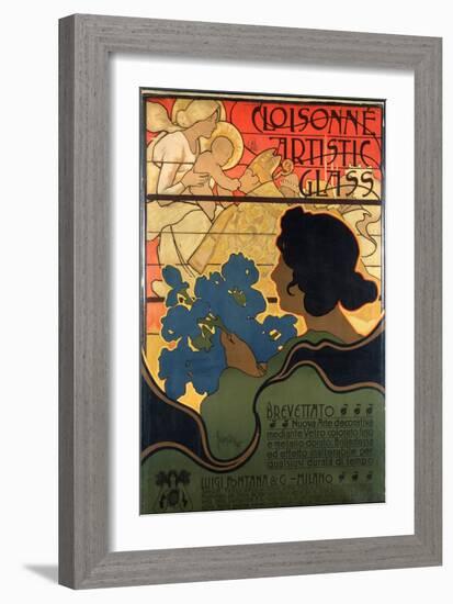 Advertising Poster for Cloisonne Glass, with a Nativity Scene, 1899-Adolfo Hohenstein-Framed Giclee Print