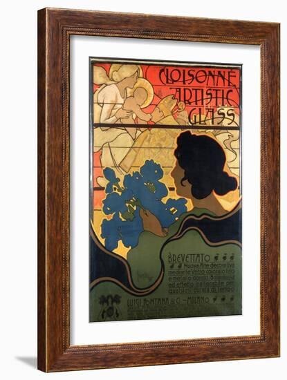 Advertising Poster for Cloisonne Glass, with a Nativity Scene, 1899-Adolfo Hohenstein-Framed Giclee Print