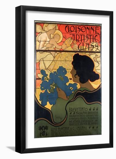 Advertising Poster for Cloisonne Glass, with a Nativity Scene, 1899-Adolfo Hohenstein-Framed Giclee Print